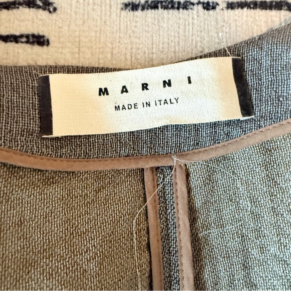 Marni Gray Wool-Blend Snap Button Jacket Size 38 - image 6
